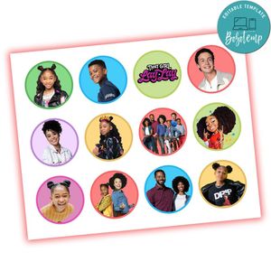 That girl lay lay Cupcake Toppers Template Printable Instant Download