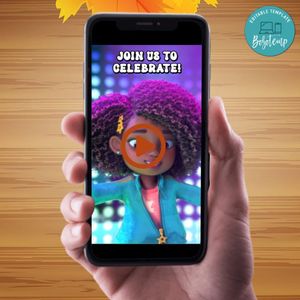 Karma's world Birthday Video Invitation Digital Template Customizable Instant Download