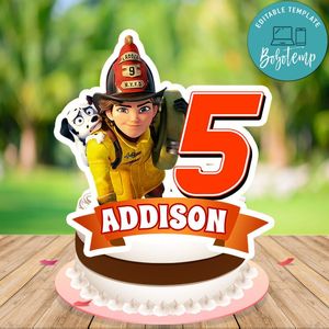 Fireheart Cake Topper Template Printable Instant Download