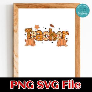 Teacher Fall Customer request PNG file template