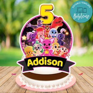 Pinkfong Cake Topper Template Printable Instant Download
