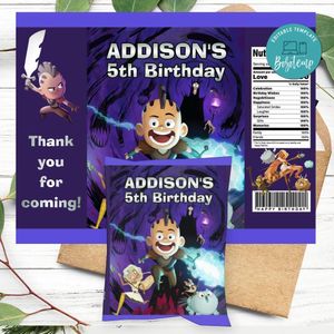 Niko and the sword Birthday Party Chip Bag Digital File Printable Instant Download