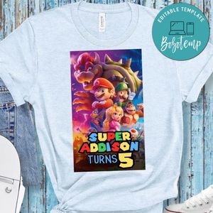 Super mario bros Birthday Boy PNG file template