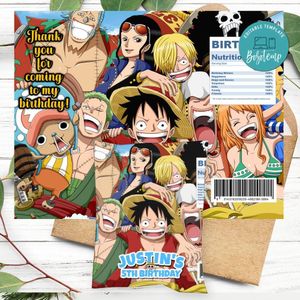 One piece Birthday Chip Bag Digital File Printable Instant Download