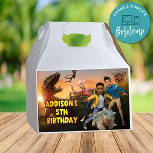 Jurassic World Camp Cretaceous Gable Box Digital File Printable Instant Download