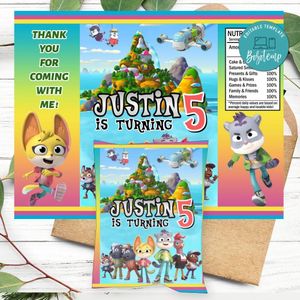 Creature Cases Birthday Chip Bag Digital File Printable Instant Download