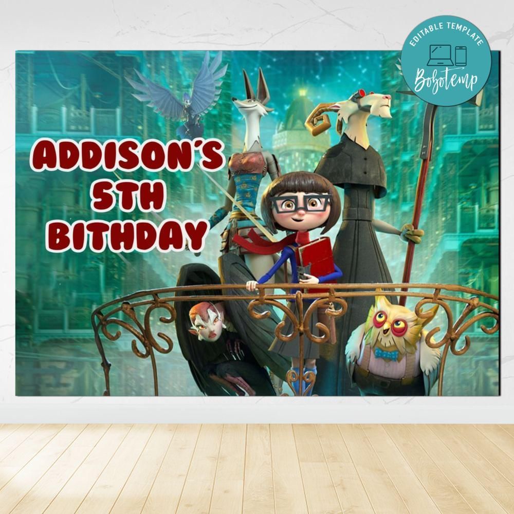 Dalia And The Red Book Birthday Backdrop Digital File Template Instant Download