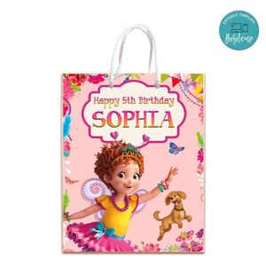 Fancy Nancy Gift Bag Label Template Printable Instant Download