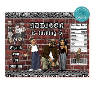 Cholo Birthday Party Chip Bag Digital File Printable Instant Download