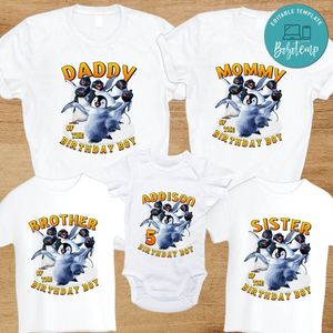 Happy Feet Family Birthday T-Shirt