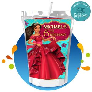 Elena of Avalor Capri Sun Birthday Labels Digital File Printable Instant Download