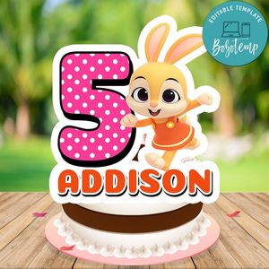 Jeni pinkfong Cake Topper Template Printable Instant Download