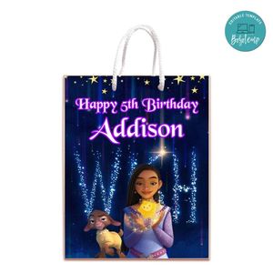 Wish Disney Gift Bag Label Template Printable Instant Download