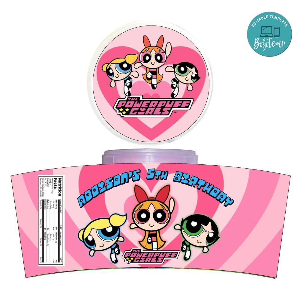 Powerpuff Cotton Candy Label Template | Bobotemp