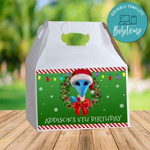 Alien Xmas Gable Box Digital File Printable Instant Download