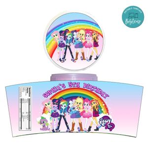 Equestria Girls Cotton Candy Label Template To Print At Home Instant Download