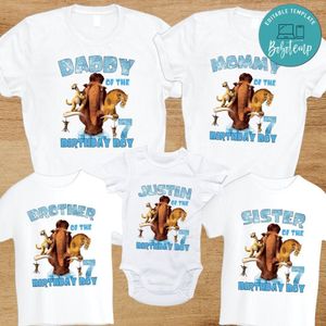 Ice Age Birthday Family Trip Vacation PNG file template