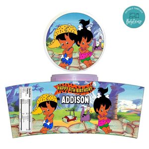 Flintstones Cotton Candy Label Template To Print At Home Instant Download