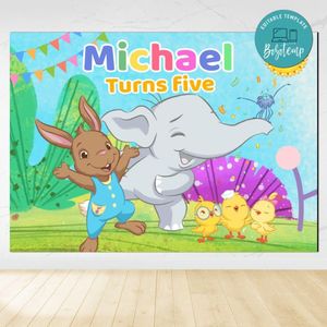 Canticos Birthday Backdrop Digital File Template Instant Download