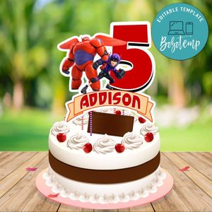 Big Hero 6 Cake Topper Template Printable Instant Download