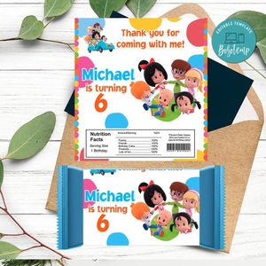 Cleo and cuquin Candy bar Label Customizable Template Instant Download