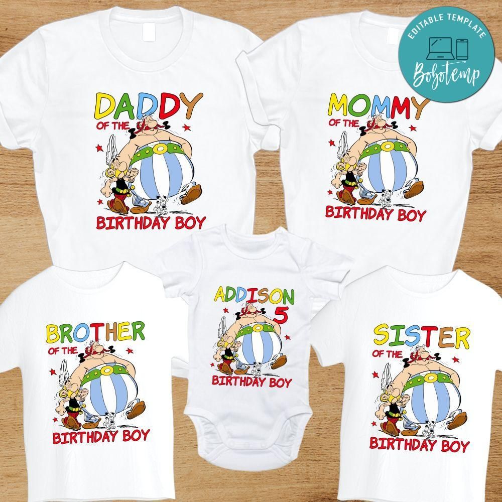 Asterix and obelix Family Birthday Party PNG file template