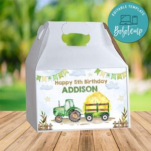 Tractor Gable Box Digital File Printable Instant Download