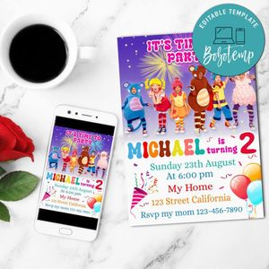 Mother Goose Club Birthday Invitation Customizable Template to Print at Home Instant Download