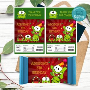 Om nom Rice Krispies Treats Template Printable Instant Download
