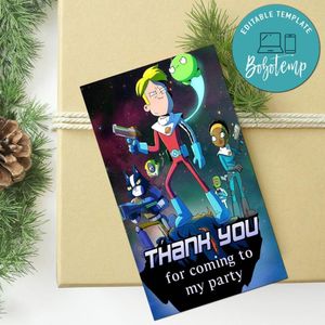 Final Space Thank You Tag Customizable Template To Print At Home Instant Download