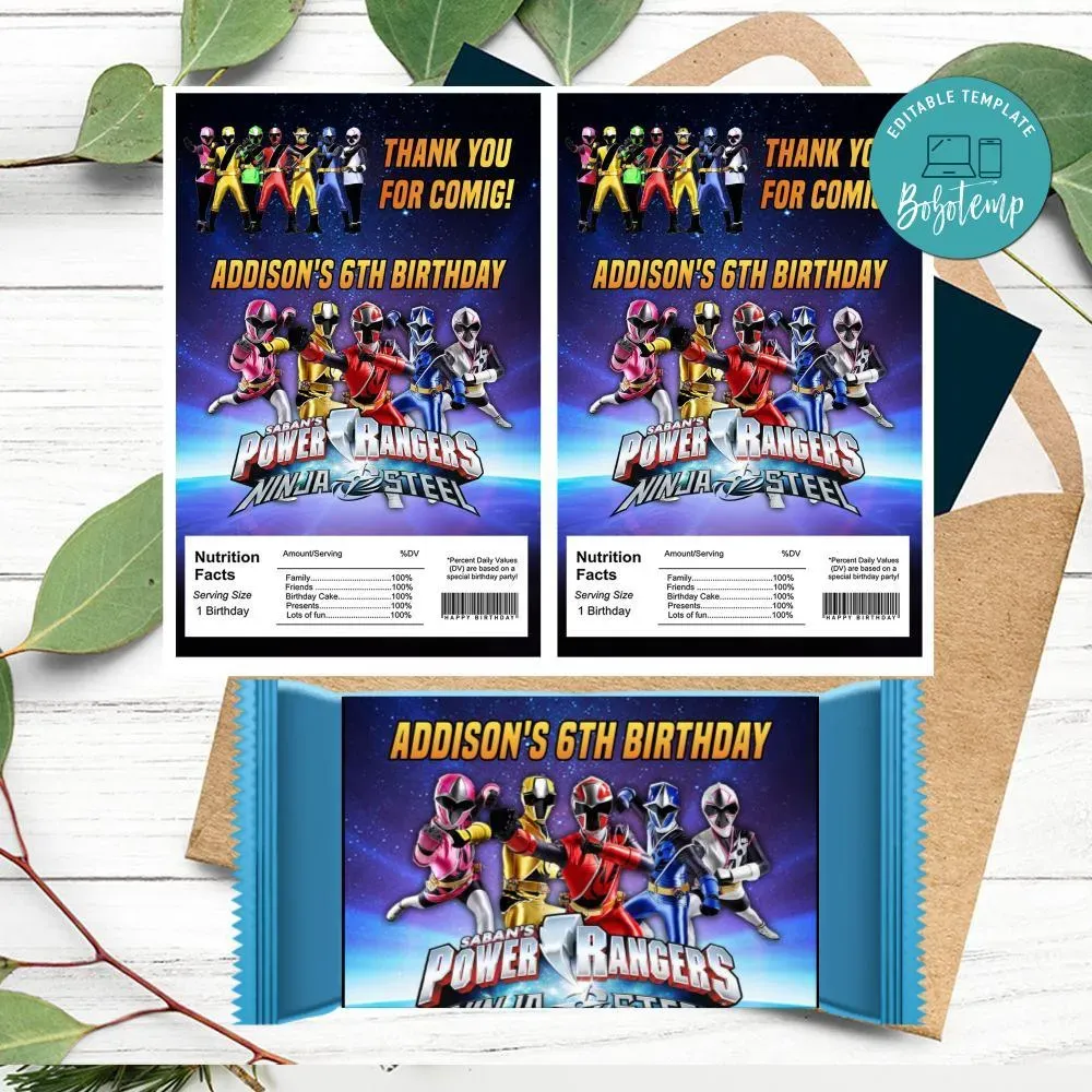 Power ranger ninja steel Rice Krispies Treats Template Printable | Bobotemp