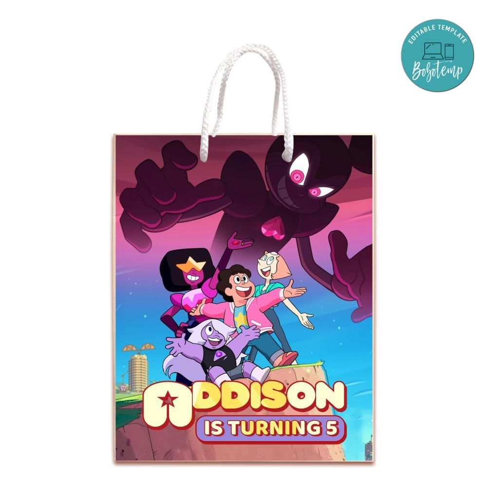 Steven Universe Movie Gift Bag Label Template Printable DIY | Bobotemp