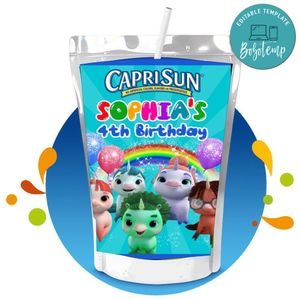 Not Quite Narwhal Capri Sun Birthday Labels Digital File Printable Instant Download