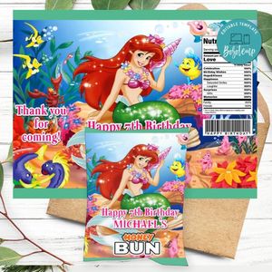 Little Mermaid Honeybun Snack Bag Digital File Printable Instant Download