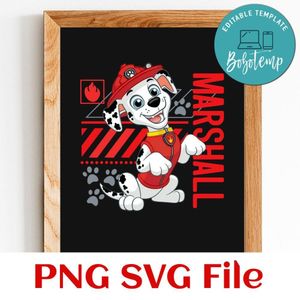 Marshall paw patrol Customer Request PNG file template