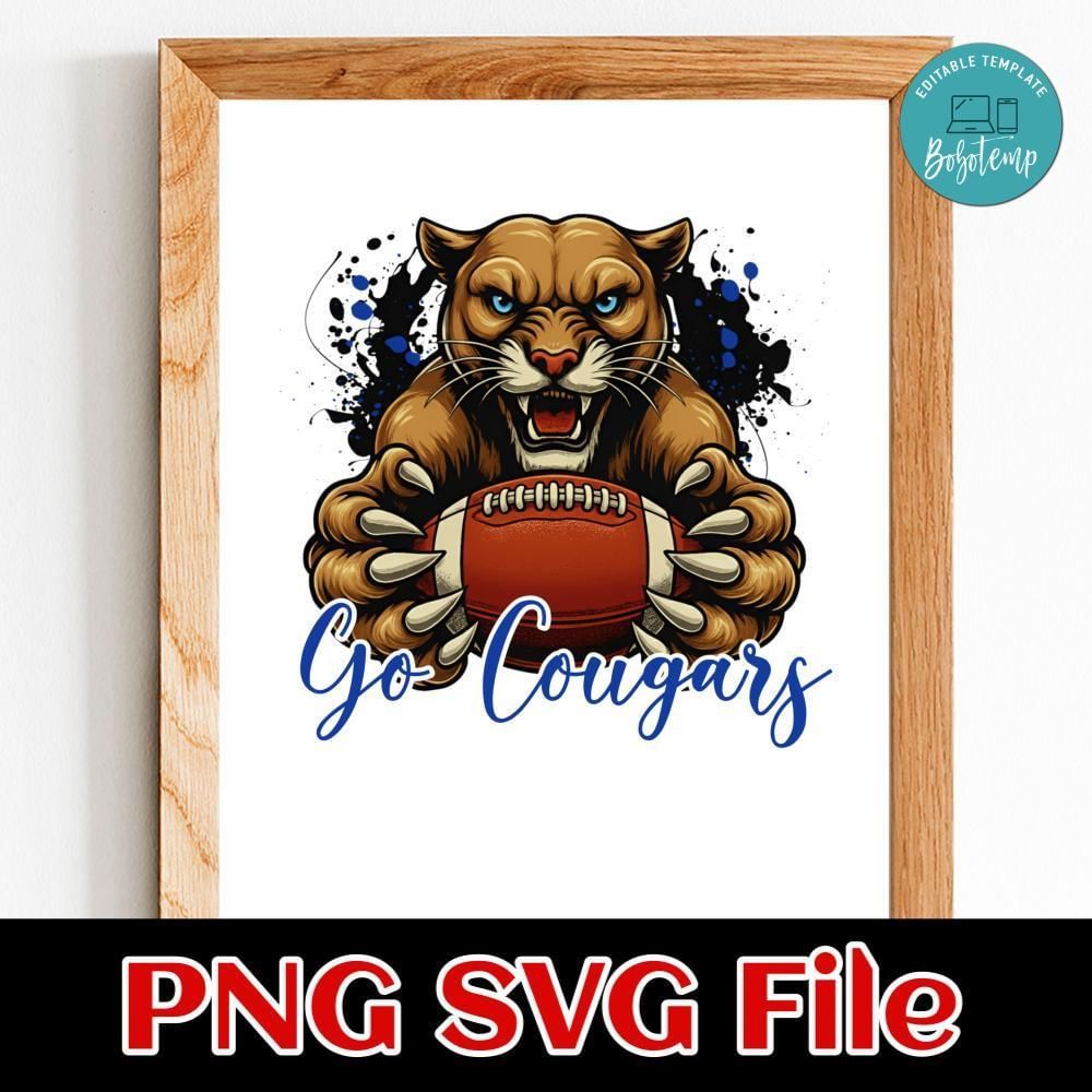 Go Cougars Customer request PNG file template