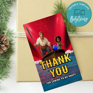 The Sea Beast Thank You Tag Customizable Template To Print At Home Instant Download