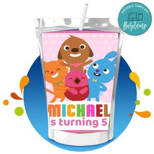 Sago Mini Capri Sun Birthday Labels Digital File Printable Instant Download