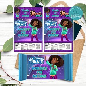 Karma's world Rice Krispies Treats Template Printable Instant Download