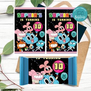 Gumball Rice Krispies Treats Template Printable Instant Download