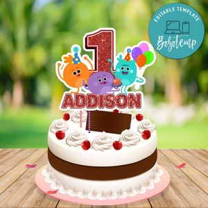 Bumble Nums Cake Topper Template Printable Instant Download