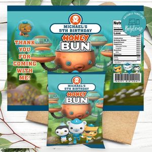 Octonauts Honeybun Snack Bag Digital File Printable Instant Download