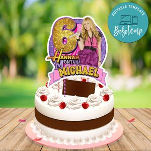 Hannah Montana Cake Topper Template Printable Instant Download