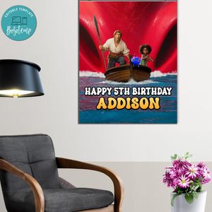The Sea Beast Birthday Poster Digital File Printable Instant Download