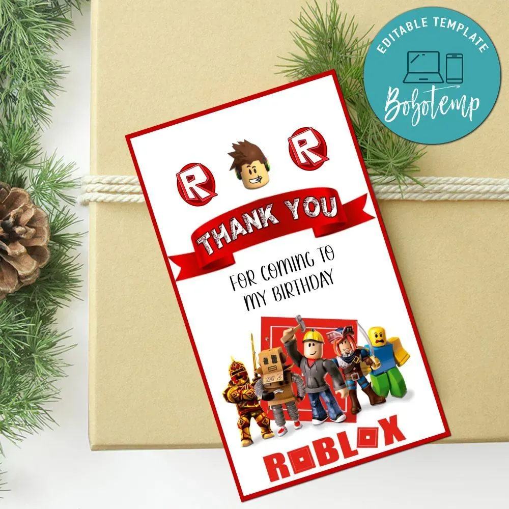 Roblox Thank you tag Customizable Template DIY | Bobotemp