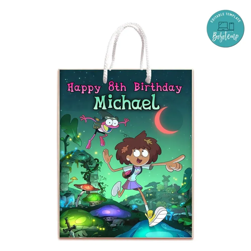 Amphibia Gift Bag Label Template Printable DIY | Bobotemp
