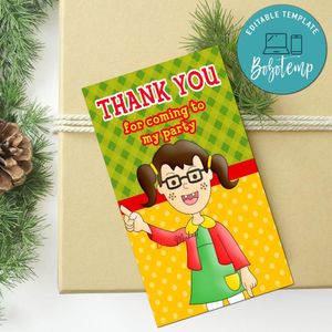 La Chilindrina Thank You Tag Customizable Template To Print At Home Instant Download
