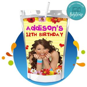 Floricienta Capri Sun Birthday Labels Digital File Printable Instant Download