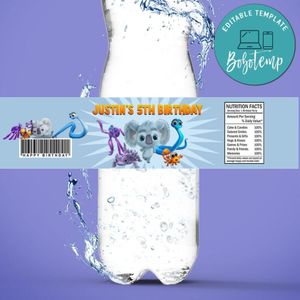 Back To The Outback Birthday Water Bottle Label Template To Print At Home Instant Download