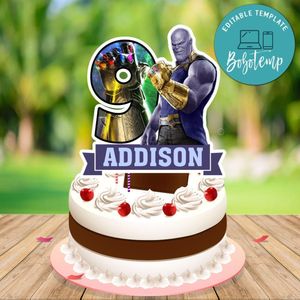 Thanos Cake Topper Template Printable Instant Download